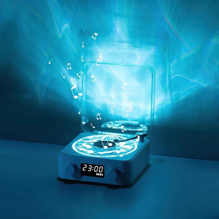 چراغ خواب طرح گرامافون اسپیکر دار مدل waves