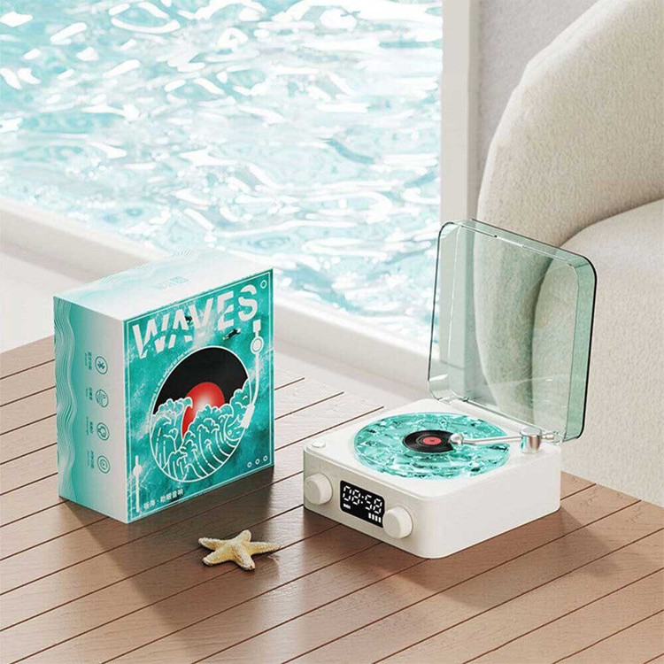 چراغ خواب طرح گرامافون اسپیکر دار مدل waves