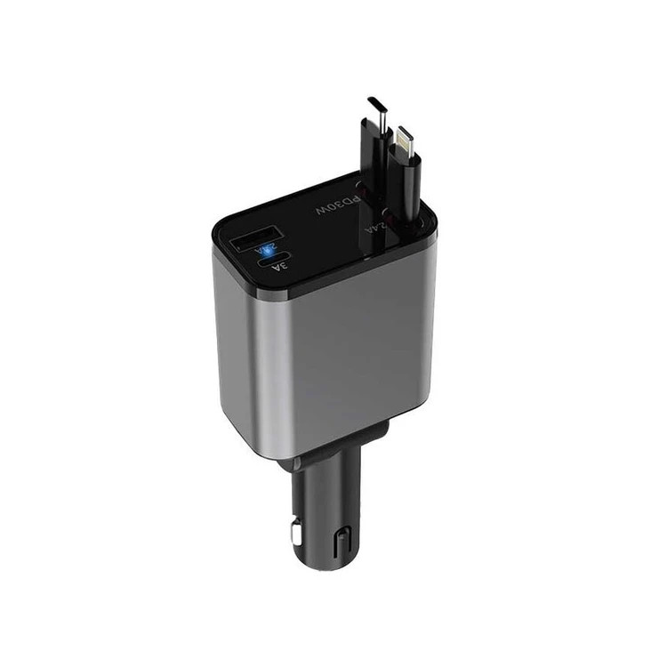 شارژر فندکی 50w گرین لاین مدل Retractable 50W دارای گارانتی و ضمانت اصالت کالا