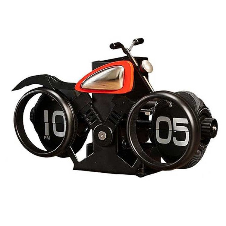 ساعت ورقه ای رومیزی طرح موتور فلیپ کلاک مدل Flip Clock MotorCycle F116