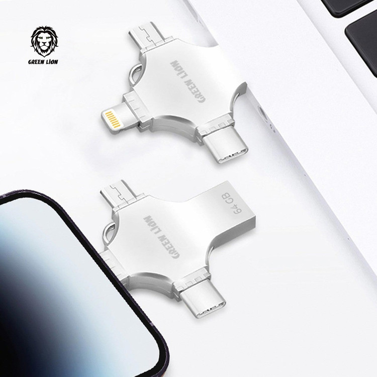 فلش درایو چهار کاره گرین لاین USB FLASH Drive کد 606 ظرفیت128GB