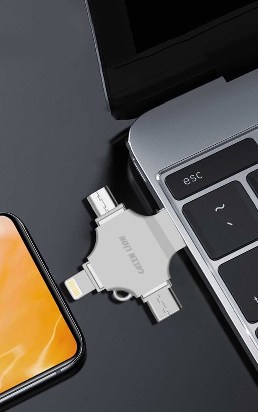 فلش درایو چهار کاره گرین لاین USB FLASH Drive کد 606 ظرفیت128GB