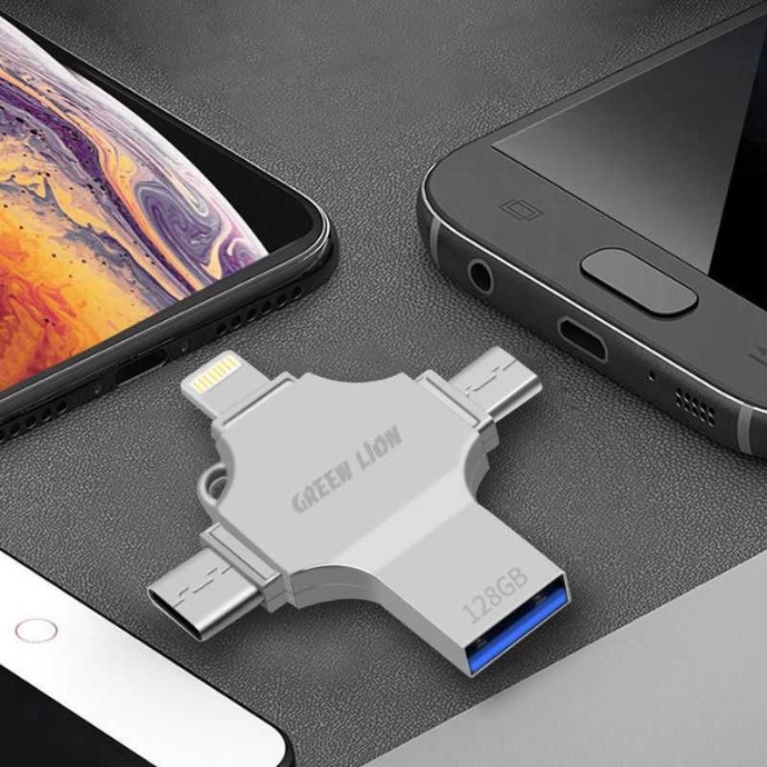 فلش درایو چهار کاره گرین لاین USB FLASH Drive کد 606 ظرفیت128GB