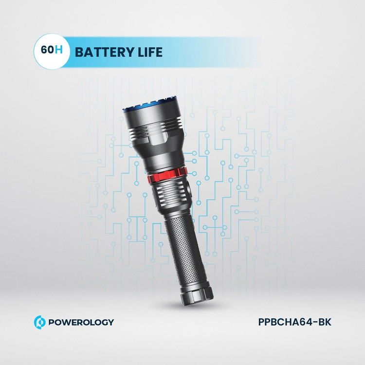 چراغ قوه و پاوربانک پاورلوژی مدل 4000mAh Waterproof