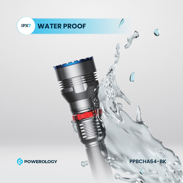 چراغ قوه و پاوربانک پاورلوژی مدل 4000mAh Waterproof