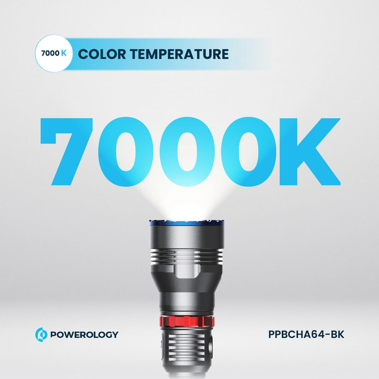 چراغ قوه و پاوربانک پاورلوژی مدل 4000mAh Waterproof