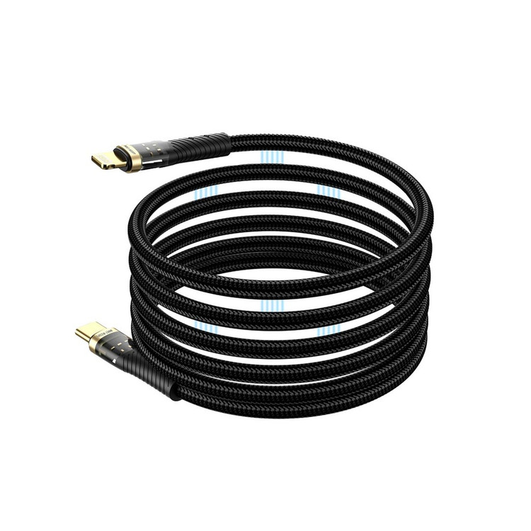 کابل شارژ مگنتی گرین لاین تایپ سی به لایتنینگ مدل Magnetic Cable USB-C to Lightning