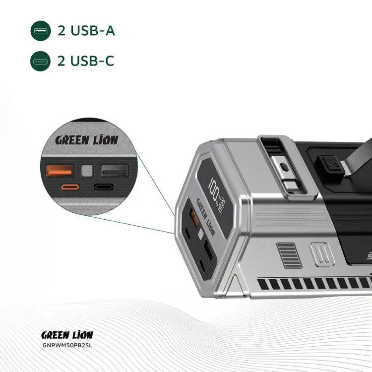 پاور بانک گرین لاین مدل Power Max ظرفیت 50000 میلی آمپر ساعت اورجیتال دارای گارانتی