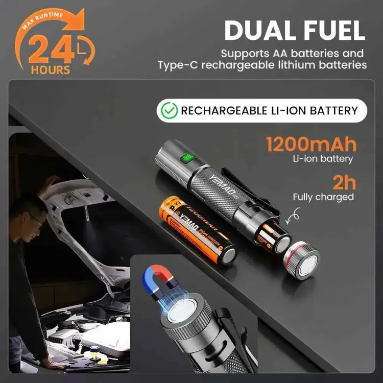 چراغ قوه LED چندکاره Yemao مدل M52