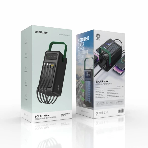 پاوربانک 50000 میلی آمپر solar max گرین لاین داری گارانتی و ضمانت اصالت کالا
