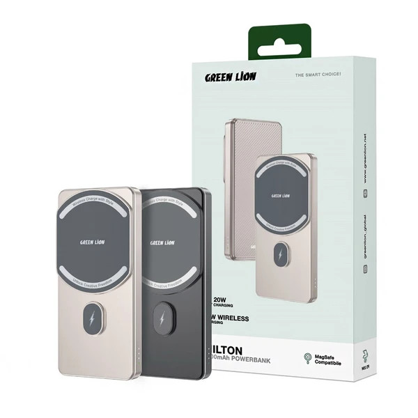 پاوربانک گرین لاین اورجینال مدل Green Lion GNMTN10KPBTI Milton 10000mAh Powerbank