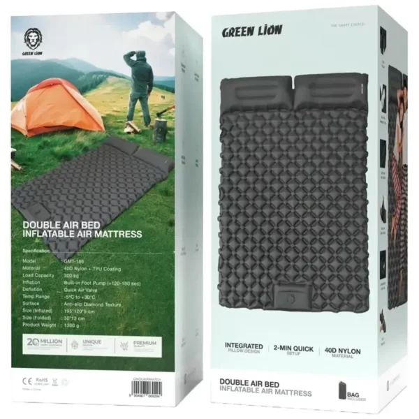 تشک بادی دو نفره گرین لاین اورجینال مدل Double Air Bed Inflatable Air Mattress