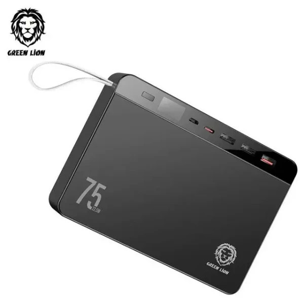 پاور بانک مگا اورجینال با ظرفیت پاور ولت گرین لاین مدل GREEN LION GNPRVLTPB75 POWER VOLT 75000MAH