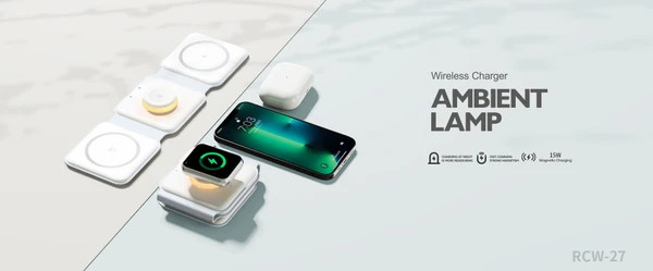 شارژر وایرلس اورجینال رچی مدل Recci Wireless charger RCW-27 با حداکثر توان 15W