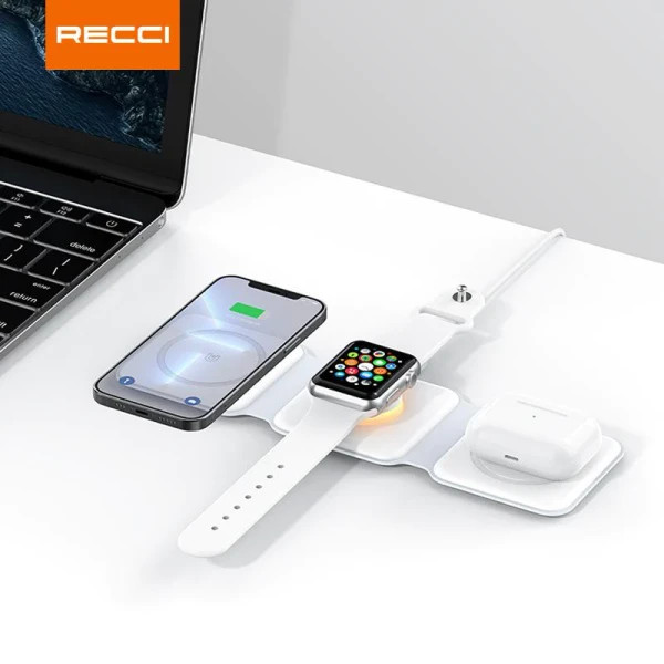 شارژر وایرلس اورجینال رچی مدل Recci Wireless charger RCW-27 با حداکثر توان 15W