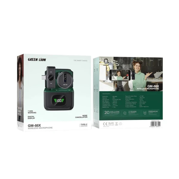 میکروفون یقه ای بی سیم GM-88X دارای گارانتی و ضمانت اصالت کالا