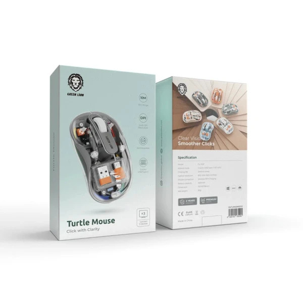 موس گرین لاین مدل Turtle بی سیم دارای گارانتی و ضمانت اصالت کالا