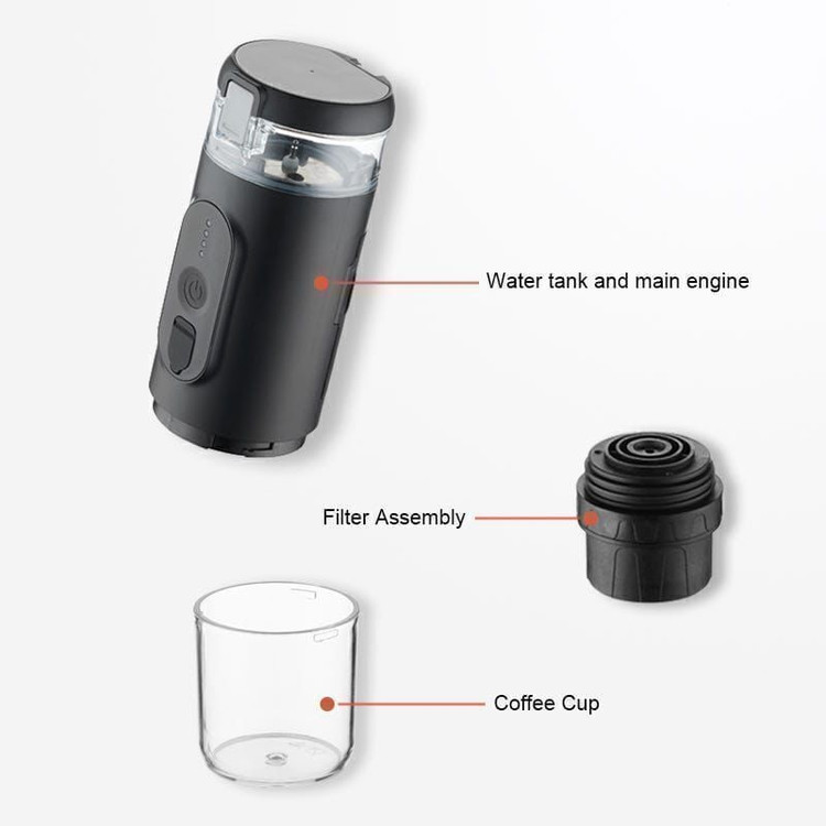 مینی اسپرسو ساز اورجینال دارای گارانتی شارژی مسافرتی مدل Mini Espresso CF-1801BGC