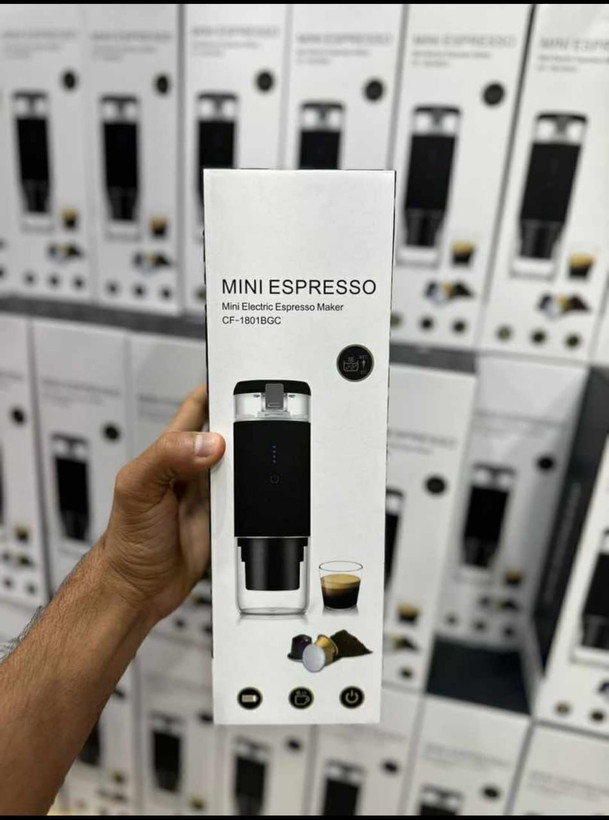 مینی اسپرسو ساز اورجینال دارای گارانتی شارژی مسافرتی مدل Mini Espresso CF-1801BGC