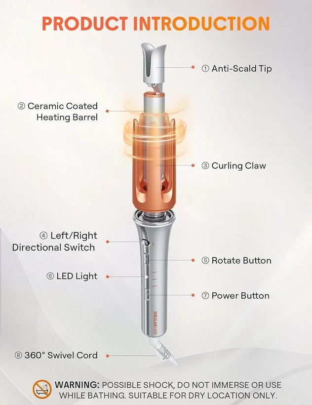دستگاه فر کننده مو (کرلی) شیگلم مدل SHEGLAM HAIR CURLER (اورجینال)
