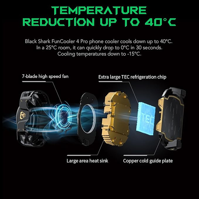 خنککننده موبایل بلک شارک اورجینال مدل FunCooler 4 Pro