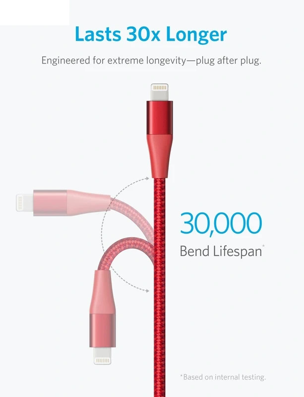 کابل تبدیل USB به لایتنینگ انکر مدل A8453 PowerLine II Plus