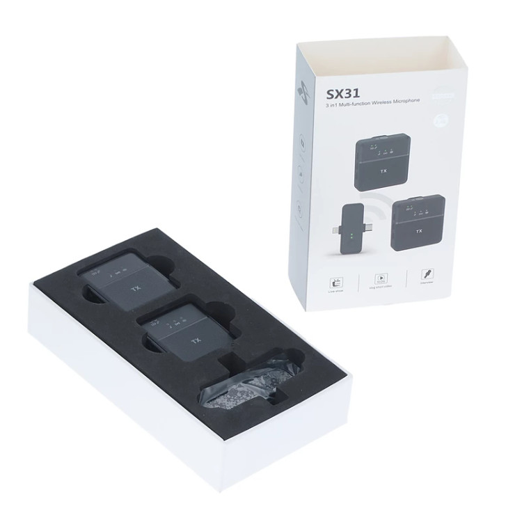 میکروفن یقه ای مدل answer SX31 dual 3in1 Multi-Function بسته 2 کاربره دارای گارانتی و ضمانت اصالت کالا