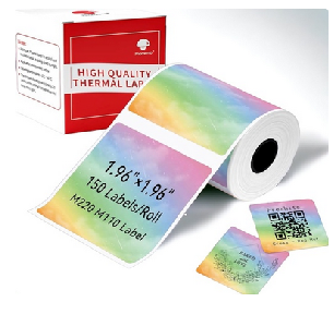 رول لیبل مربعی رنگی فوممو اورجینال سایز 50×50 میلیمتر (150 عددی) – مدل Thomemo XP5050-150TD