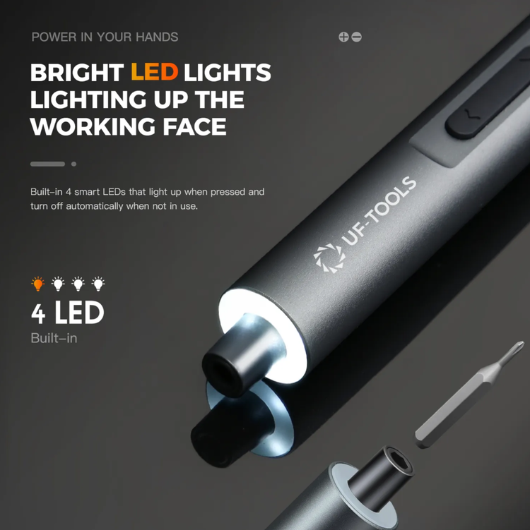 پیچگوشتی برقی اورجینال UFTools مدل UF-882066 با 62 بیت مغناطیسی