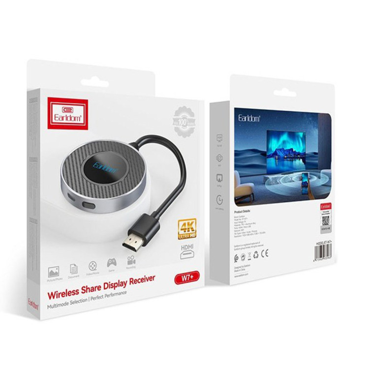 دانگل hdmi وایرلس انتقال تصویر ارلدام اورجینال مدل Earldom W7+