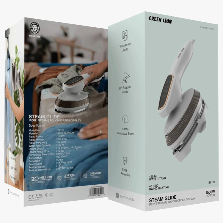 اتو بخار چندحالته 1500 وات گرین لاین مدل BX120 دارای گارانتی و ضمانت اصالت کالا