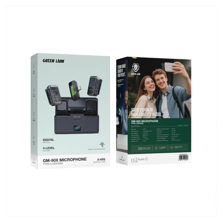 میکروفون یقهای بیسیم گرین لاین GM-90X Type-C اورجینال