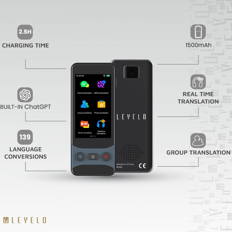 مترجم صوتی همراه آفلاین و آنلاین لِوِلو Levelo FluentLink اورجینال