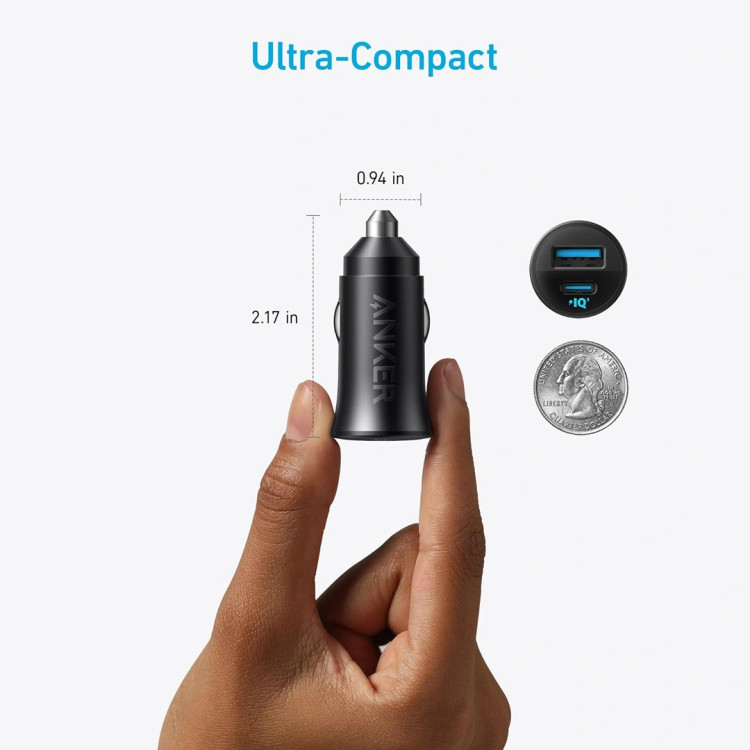 شارژر فندکی 30 وات انکر مدل Anker A2741 دارای گارانتی و ضمانت اصالت کالا