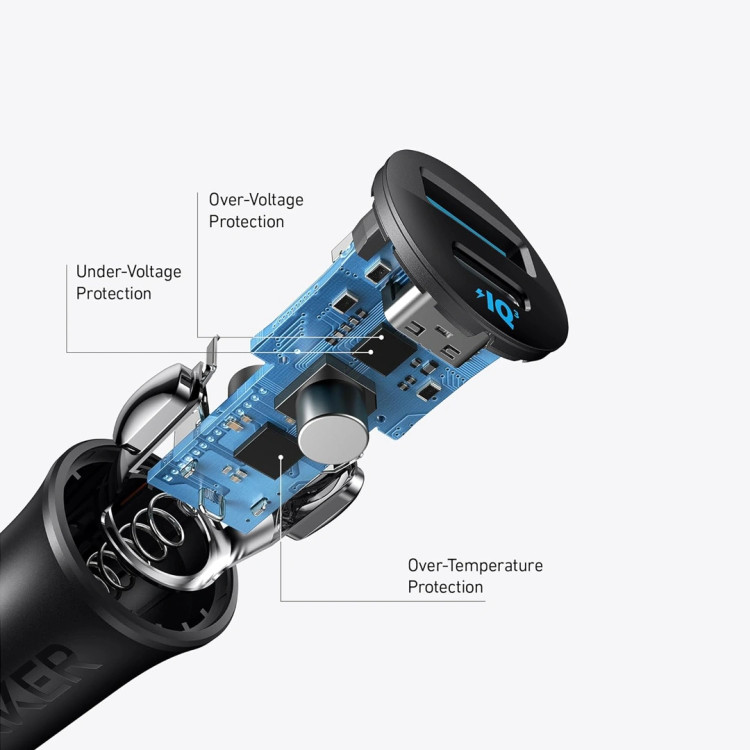 شارژر فندکی 30 وات انکر مدل Anker A2741 دارای گارانتی و ضمانت اصالت کالا