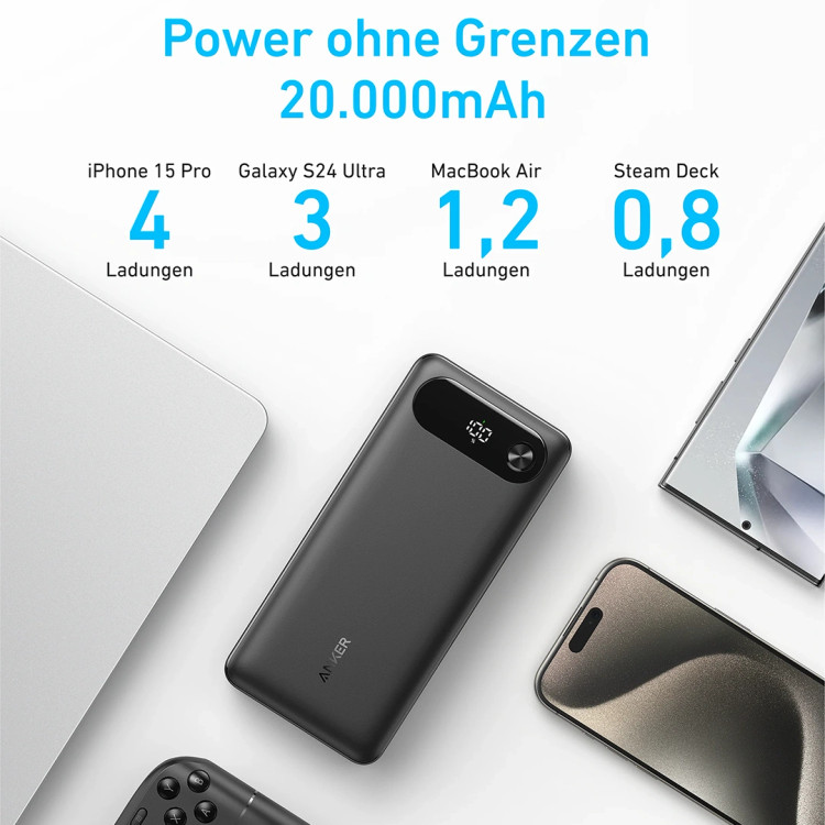 پاوربانک انکر Anker 87W Power Bank 20000 مدل A1383 دارای گارانتی و ضمانت اصالت کالا