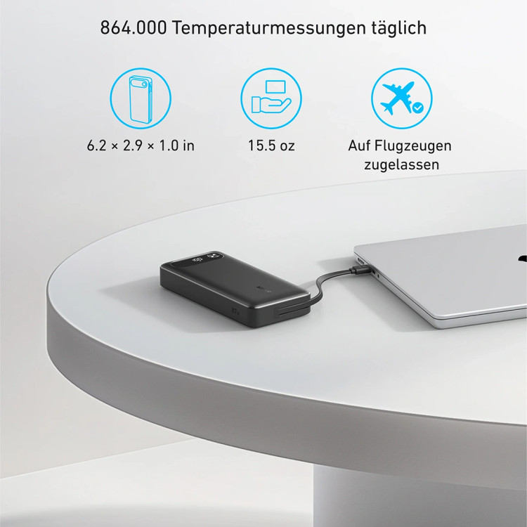 پاوربانک انکر Anker 87W Power Bank 20000 مدل A1383 دارای گارانتی و ضمانت اصالت کالا