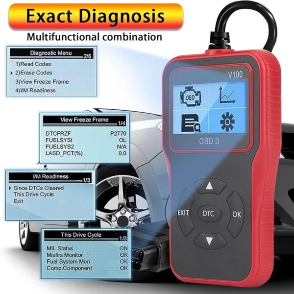دستگاه دیاگ و عیب یاب حرفهای خودرو OBD2 مدل V100 اورجینال و دارای گارانتی
