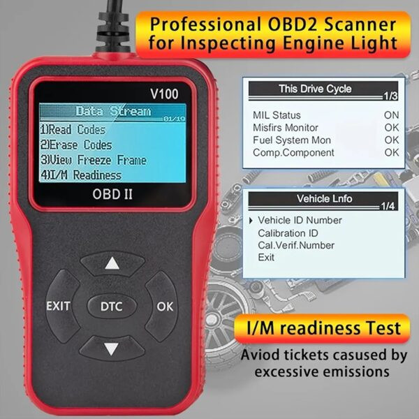 دستگاه دیاگ و عیب یاب حرفهای خودرو OBD2 مدل V100 اورجینال و دارای گارانتی