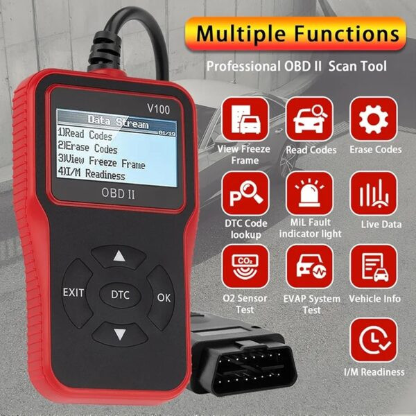 دستگاه دیاگ و عیب یاب حرفهای خودرو OBD2 مدل V100 اورجینال و دارای گارانتی