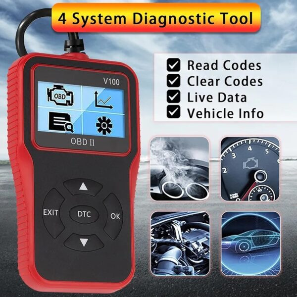 دستگاه دیاگ و عیب یاب حرفهای خودرو OBD2 مدل V100 اورجینال و دارای گارانتی