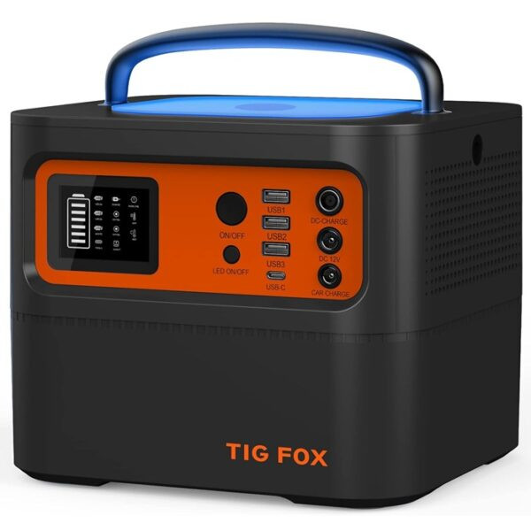 پاور استیشن و ژنراتور خورشیدی قابل حمل Tig Fox مدل T500 | ظرفیت 540Wh با توان 500W اورجینال