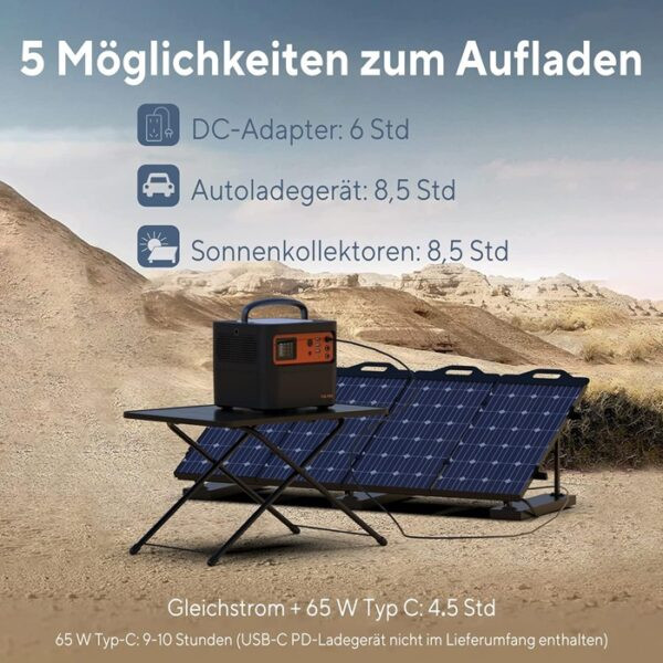 پاور استیشن و ژنراتور خورشیدی قابل حمل Tig Fox مدل T500 | ظرفیت 540Wh با توان 500W اورجینال