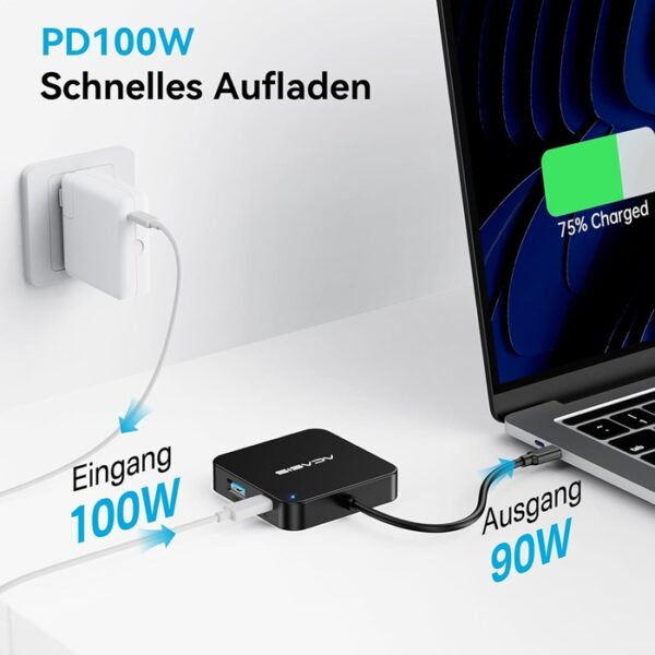 هاب ۶ در ۱ تایپ سی ACASIS مدل HC31-2H15 | مبدل Dual HDMI (دو خروجی تصویر) اورجینال