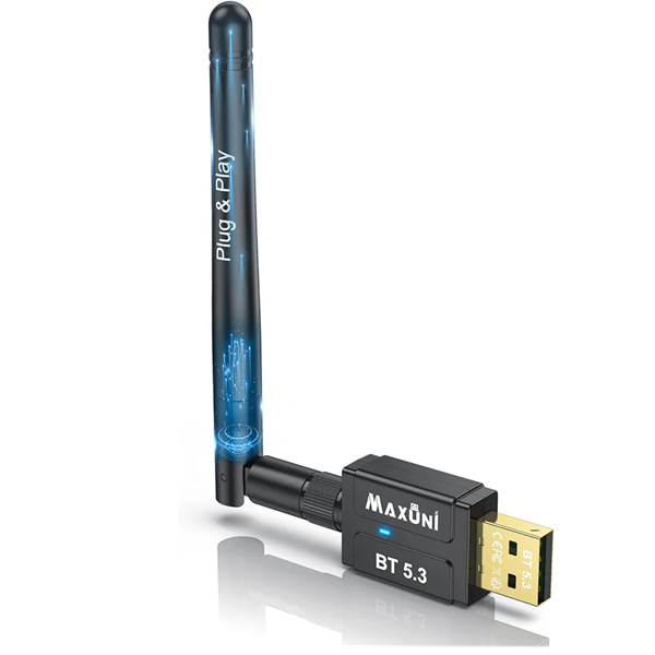 دانگل بلوتوث USB 5.3 مکسونی Maxuni BT‑608 | اتصال پایدار برای کامپیوتر و لپتاپ دارای گارانتی