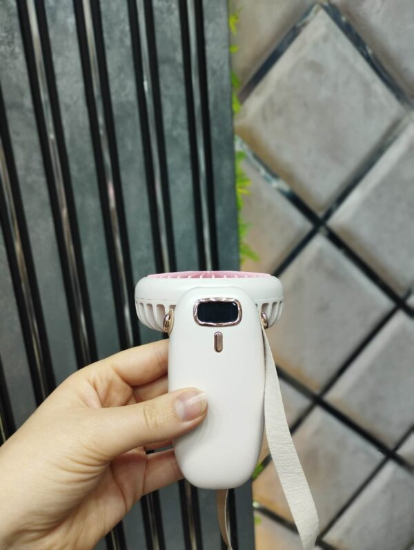 پنکه دستی و پوشیدنی قابل حمل JYPS مدل FC-6619 صورتی، مینی فن USB شارژی اورجینال