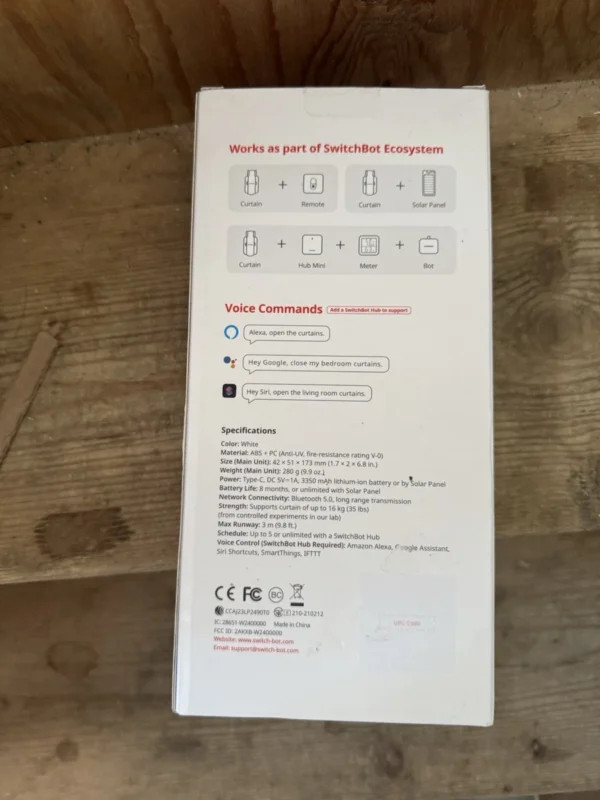 موتور هوشمند پرده SwitchBot Curtain 3 مدل U-Rail دارای گارانتی و ضمانت اصالت کالا