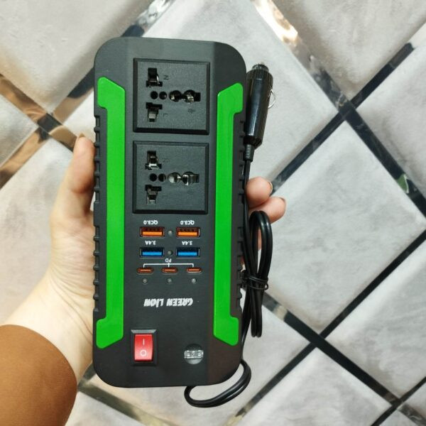 مبدل برق خودرو گرین لاین Spark 300 (300 وات) دارای گارانتی و ضمانت اصالت کالا