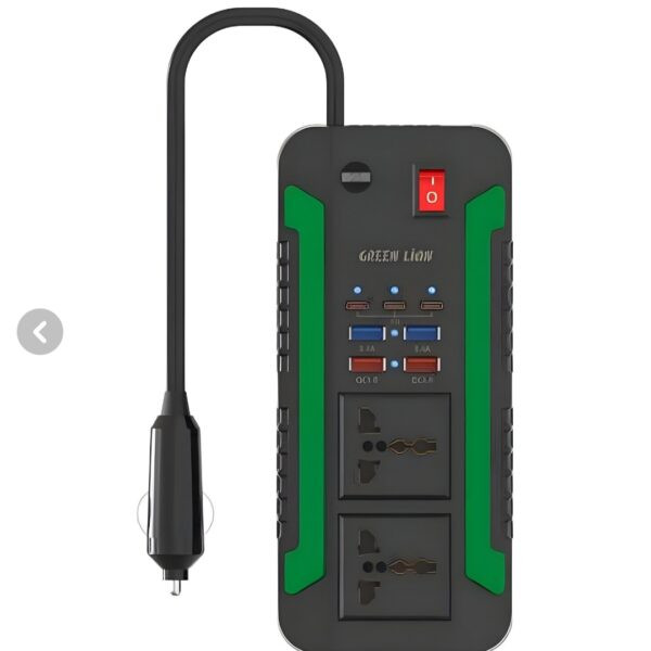 مبدل برق خودرو گرین لاین Spark 300 (300 وات) دارای گارانتی و ضمانت اصالت کالا