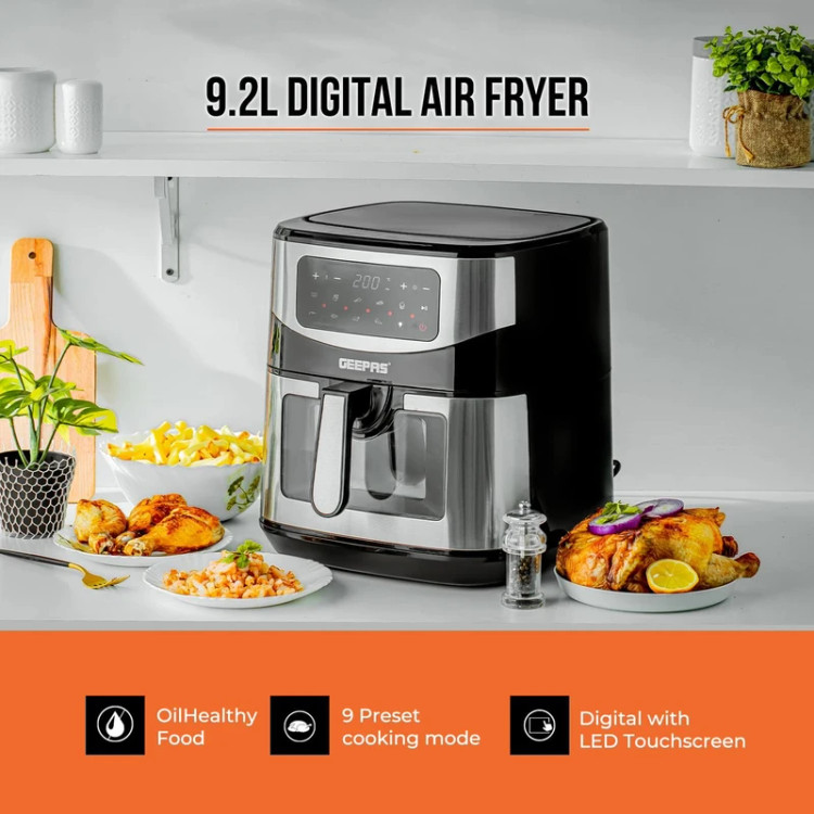 سرخ کن بدون روغن جیپاس مدل GAF-37524 ظرفیت 9.2 لیتری اورجینال و دارای گارانتی